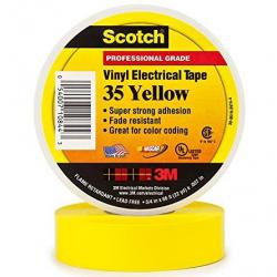 VINYL COLOR CODING TAPE, YELLOW, 3/4IN X 66FT